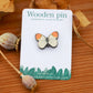 Orange tip butterfly pin