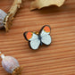 Orange tip butterfly pin