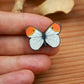 Orange tip butterfly pin