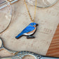 Blue bird necklace