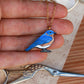 Blue bird necklace