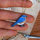 Blue bird necklace