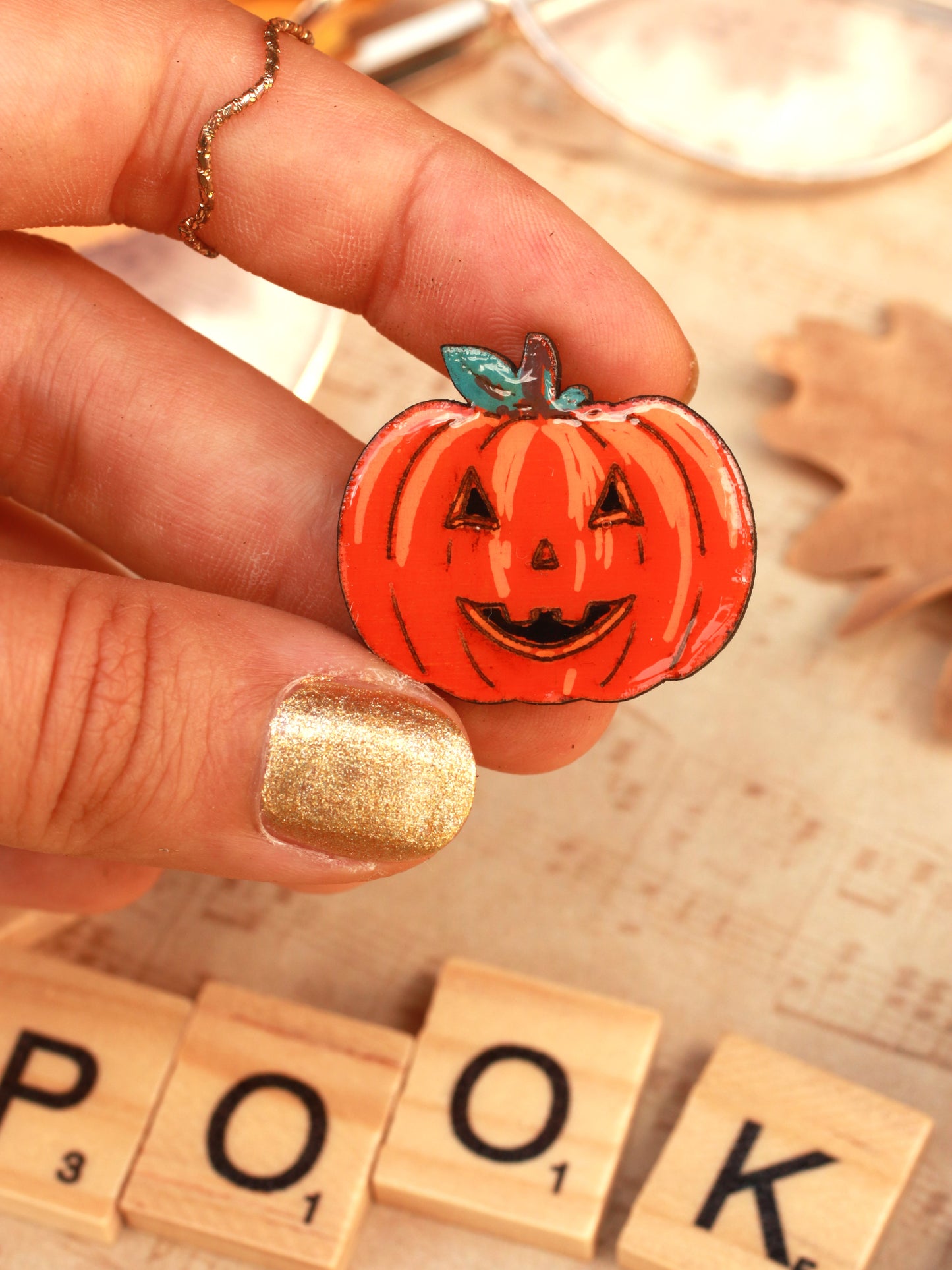 Jack'o lantern pumpkin pin