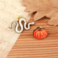 Pumpkin and snake pin set