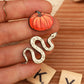 Pumpkin and snake pin set