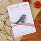 Blue bird wooden pin