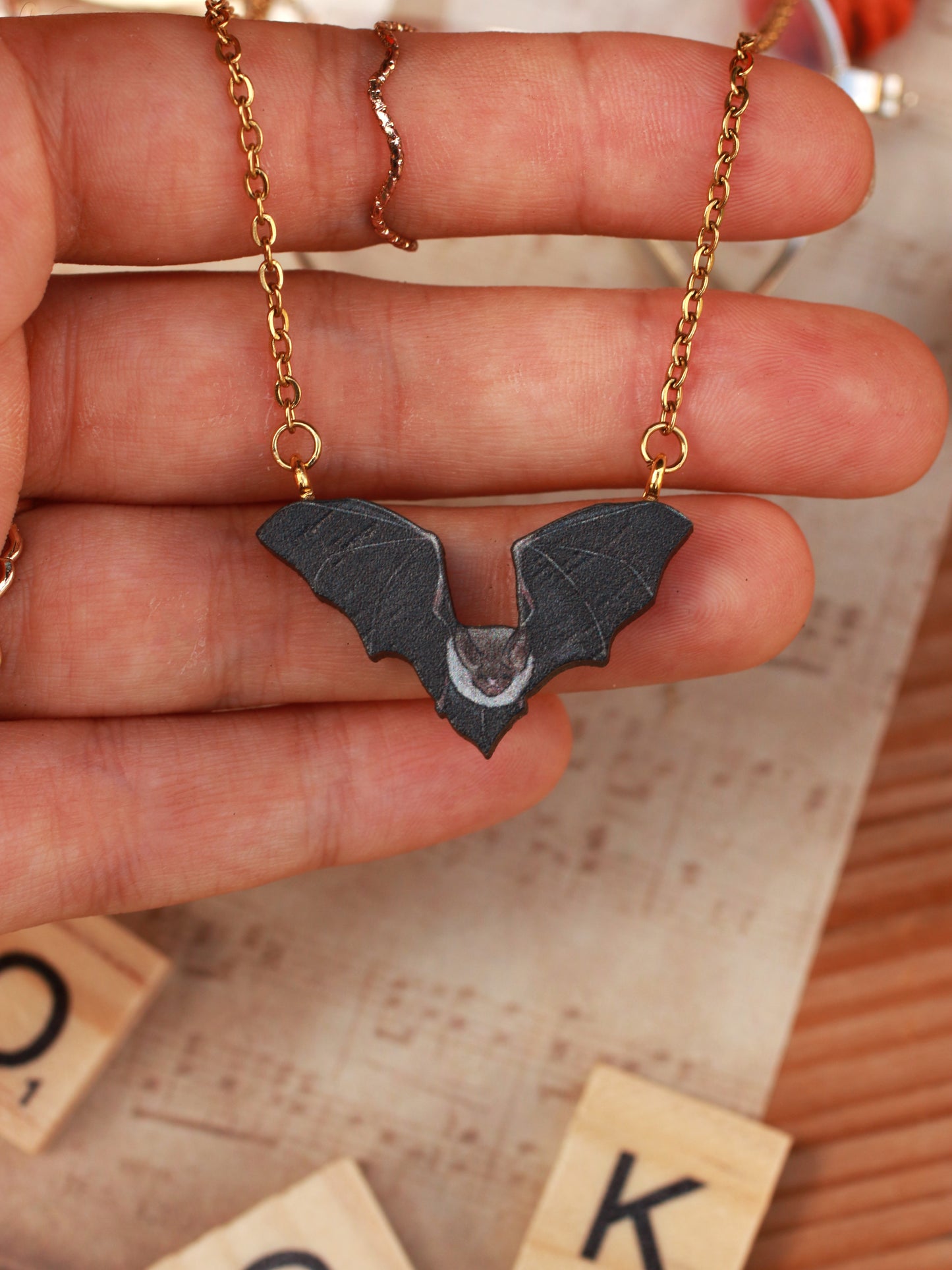 Bat necklace