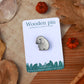 White Rabbit pin - Lop-Eared Rabbit brooch