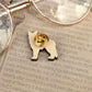 Border collie pin - wooden dog brooch