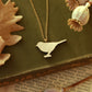 Great tit necklace - wooden bird pendant