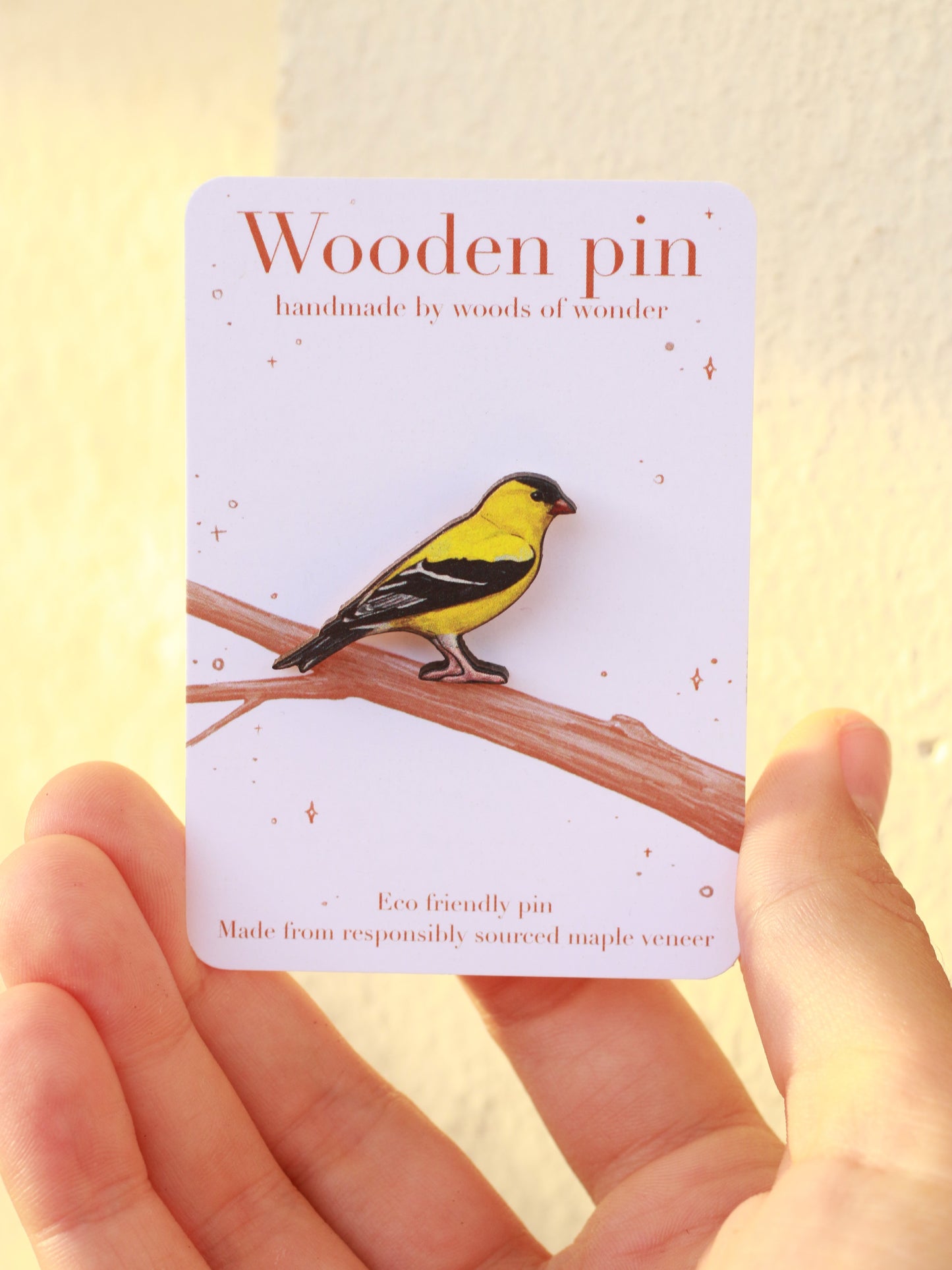 Goldfinch pin - American goldfinch brooch