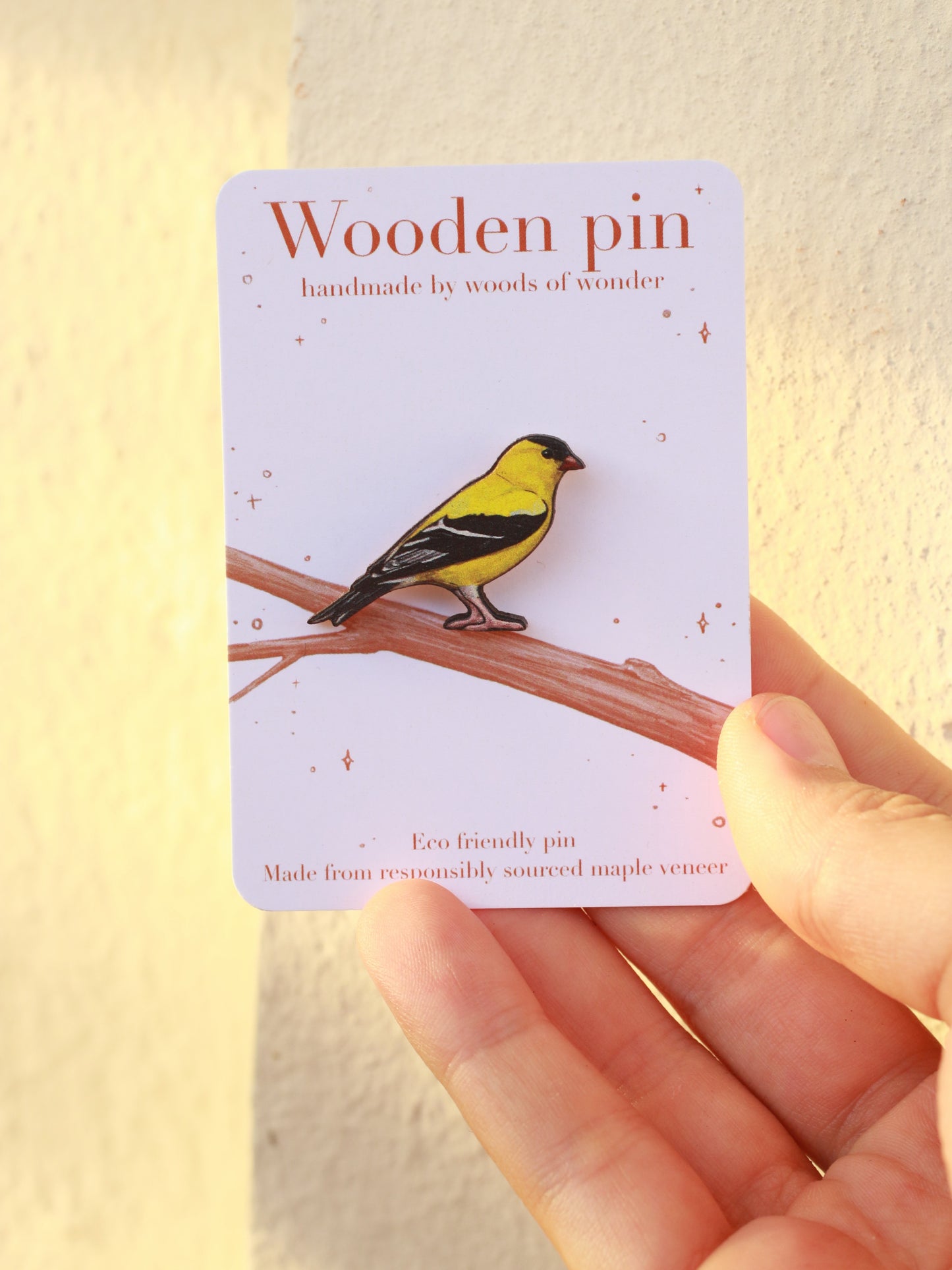 Goldfinch pin - American goldfinch brooch