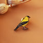 Goldfinch pin - American goldfinch brooch