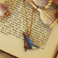 Nuthatch - wooden bird necklace