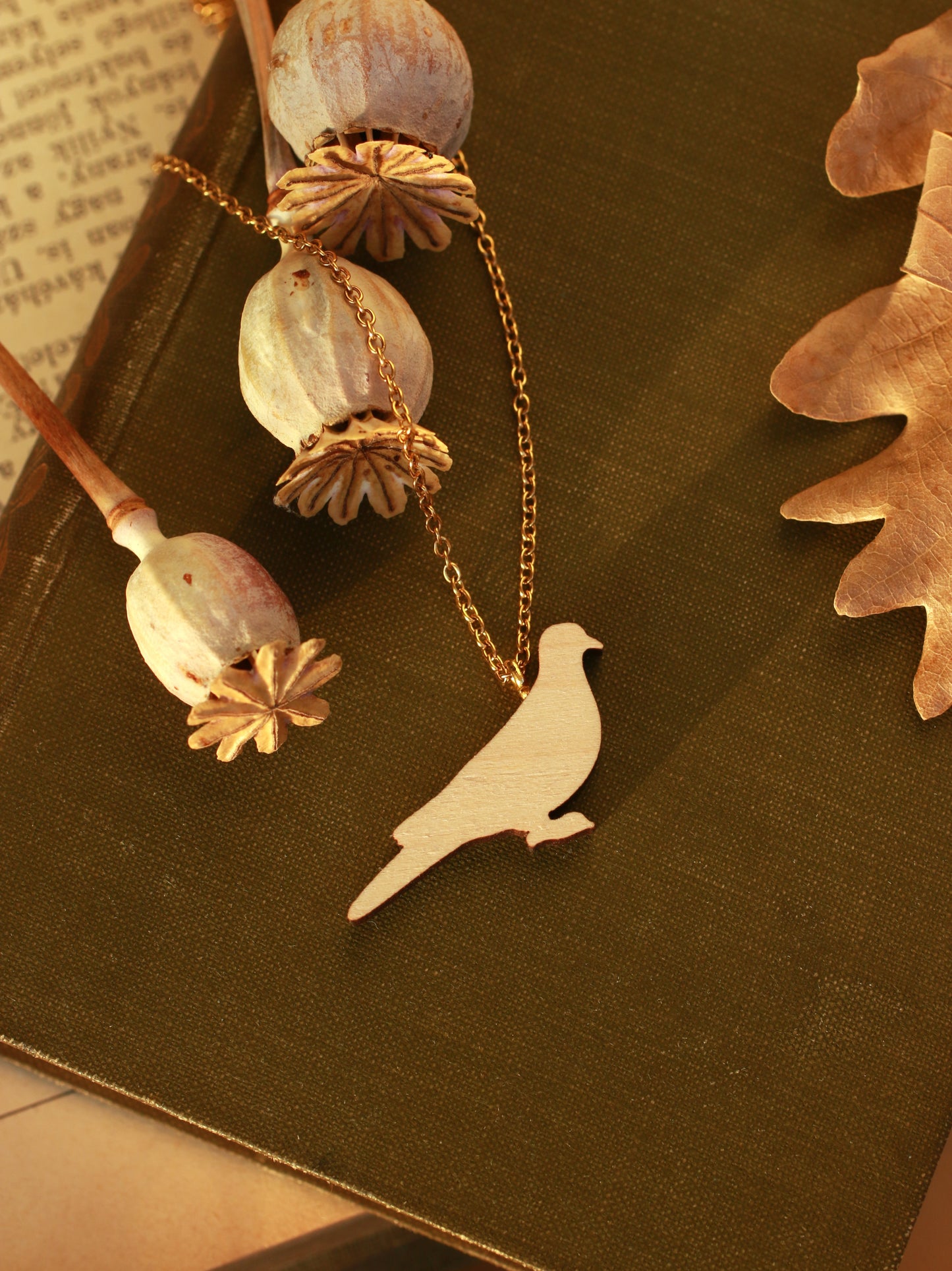 Collared dove necklace