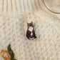 Domestic shorthair cat pin