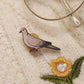 Collared dove pin