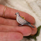 Collared dove pin