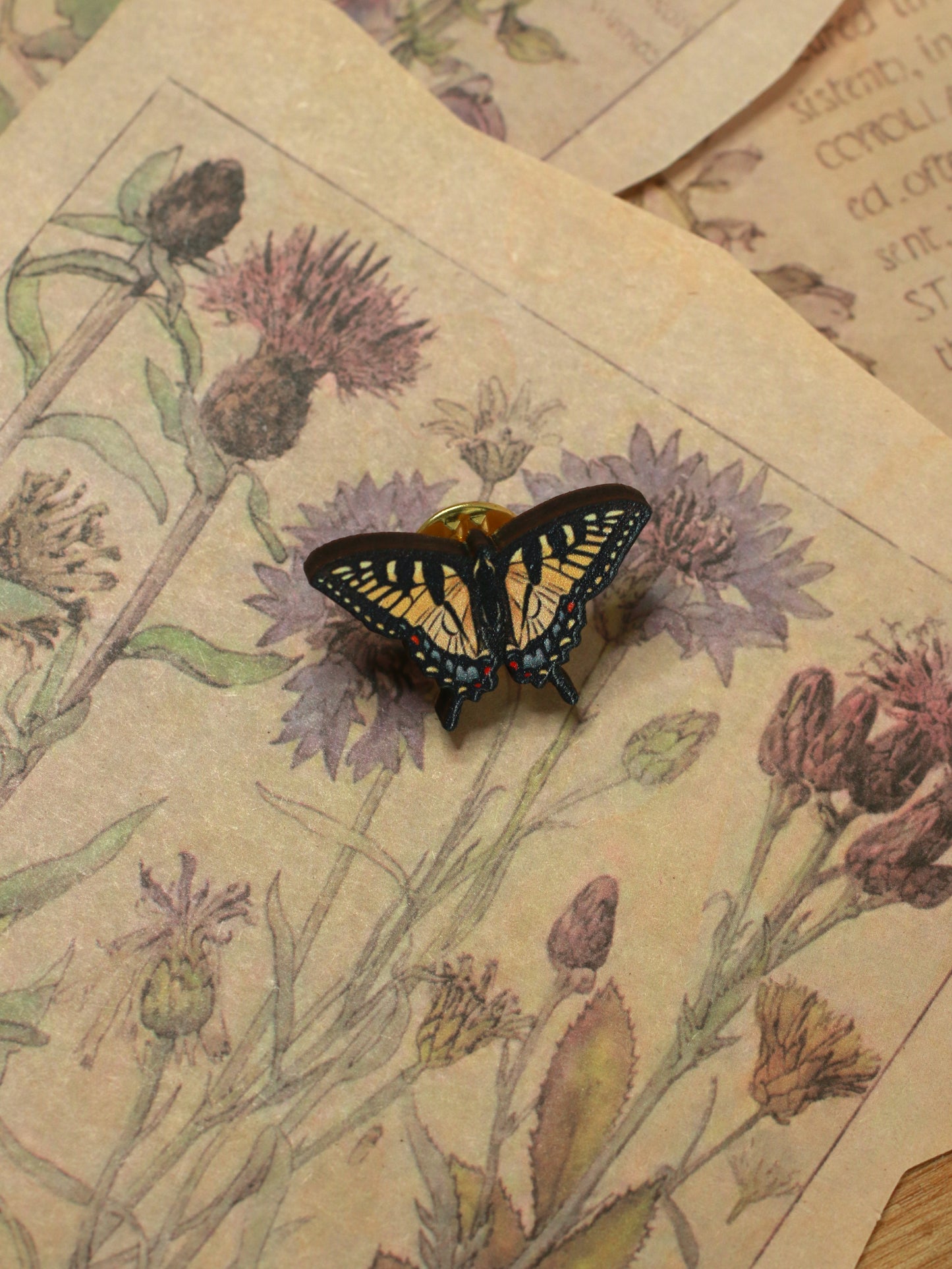 Tiger swallowtail butterfly pin