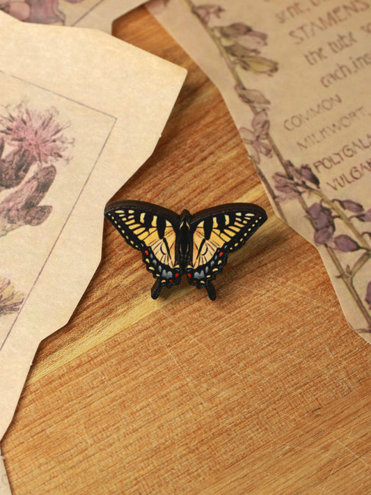 Tiger swallowtail butterfly pin