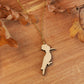 Hoopoe necklace - wooden bird pendant