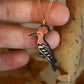 Hoopoe necklace - wooden bird pendant