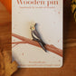 Cockatiel pin - wooden parrot brooch