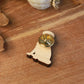 Golden retriever pin - wooden dog brooch