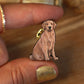 Golden retriever pin - wooden dog brooch