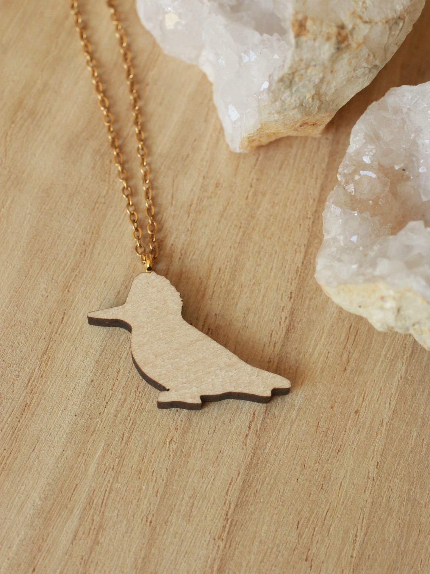 Belted kingfisher necklace