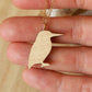 Kingfisher necklace - wooden bird pendant