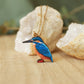 Kingfisher necklace - wooden bird pendant