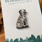 Dalmatian pin - wooden dog brooch