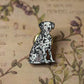 Dalmatian pin - wooden dog brooch