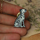 Dalmatian pin - wooden dog brooch