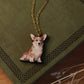 Corgi necklace - wooden pendant