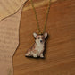 Corgi necklace - wooden pendant