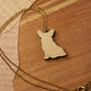 Corgi necklace - wooden pendant