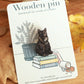 Tortoiseshell cat pin