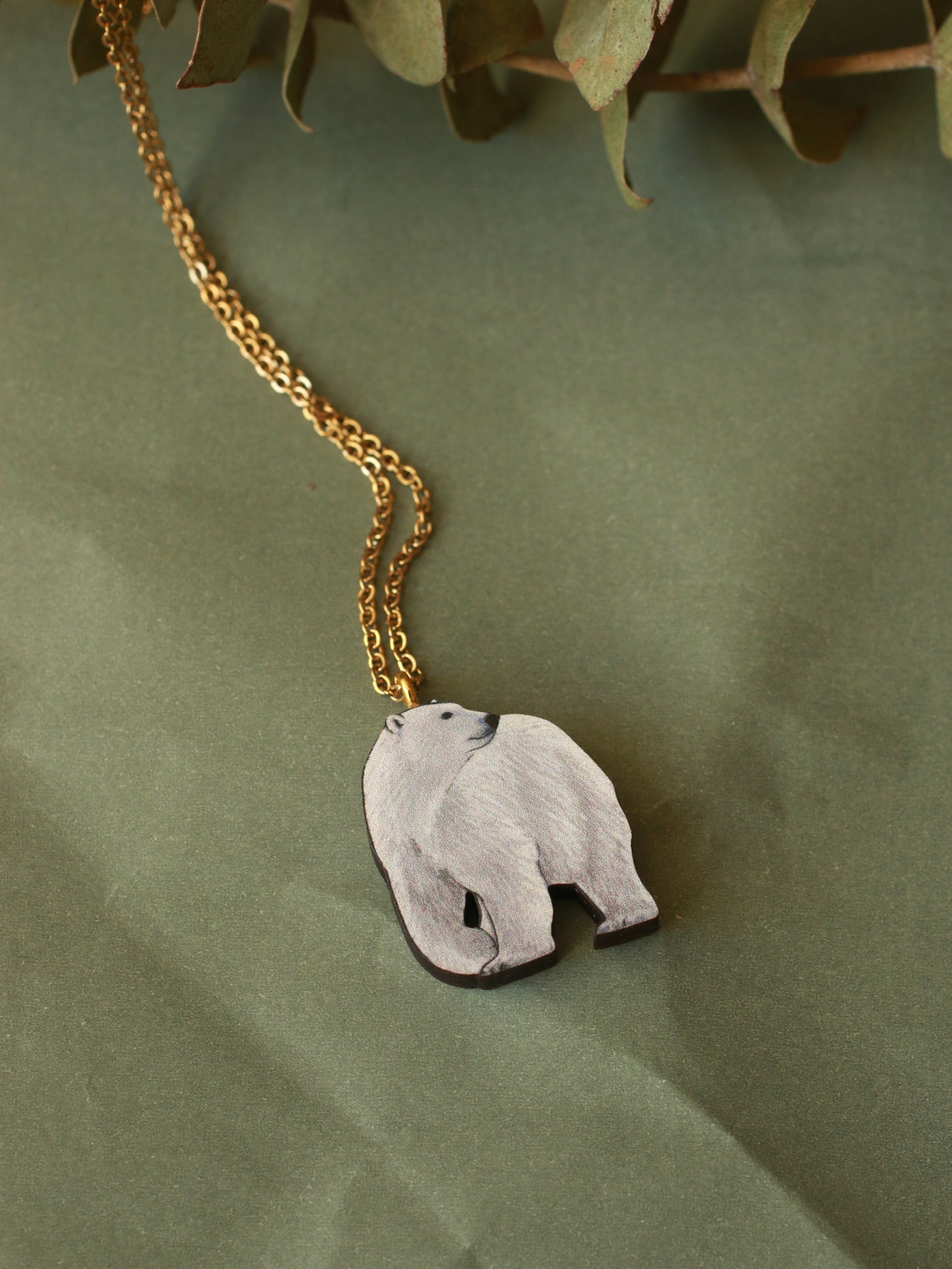Polar bear necklace