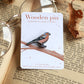 Chaffinch pin - wooden bird brooch