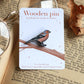 Chaffinch pin - wooden bird brooch