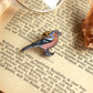 Chaffinch pin - wooden bird brooch