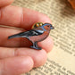 Chaffinch pin - wooden bird brooch