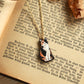 Calico cat necklace