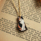 Calico cat necklace