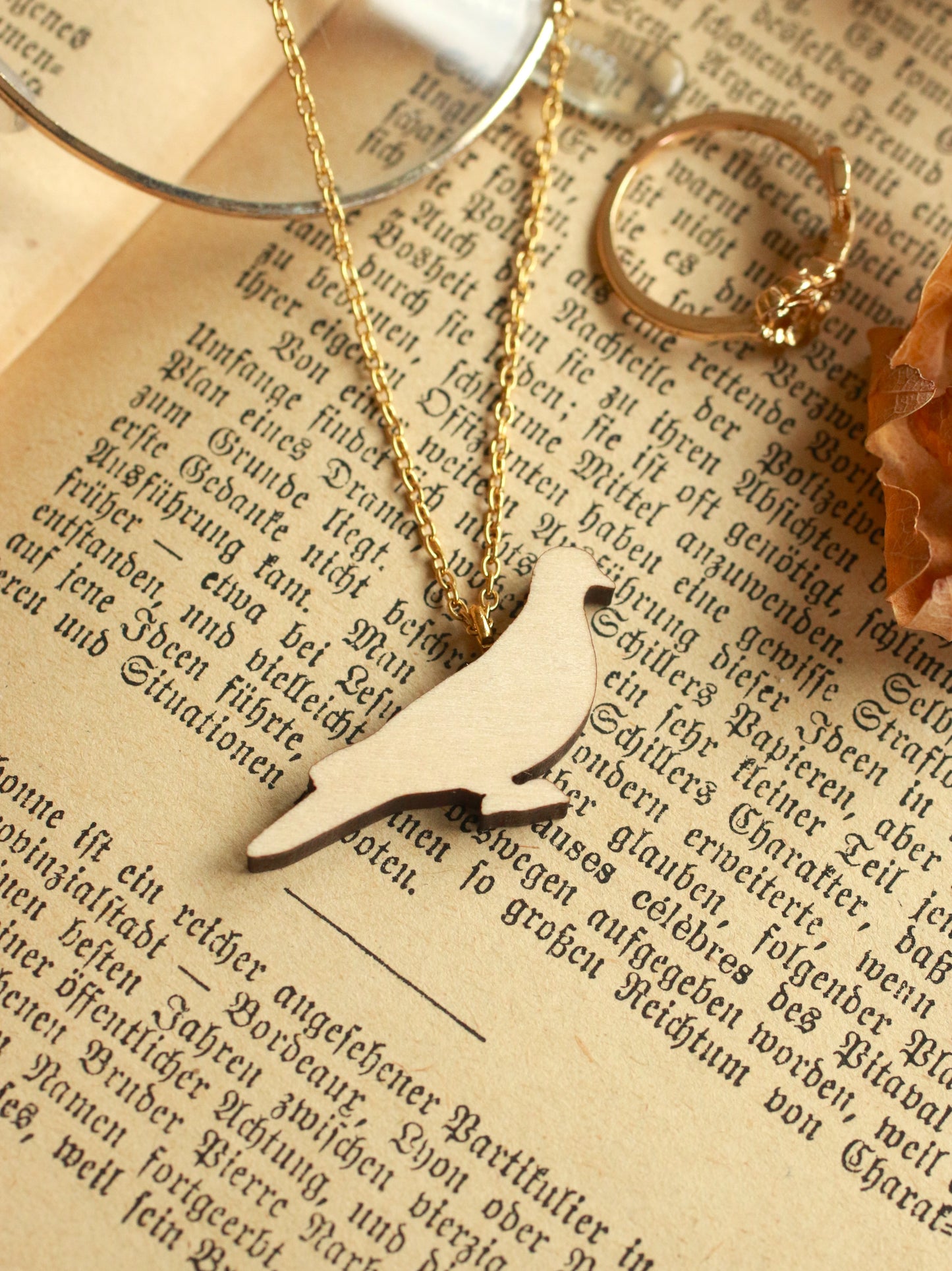 White dove necklace