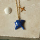 Dark blue Manta ray necklace