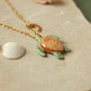 Green sea turtle necklace