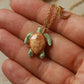 Green sea turtle necklace